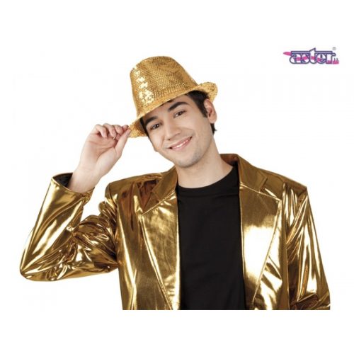 klobouk disco zlatý