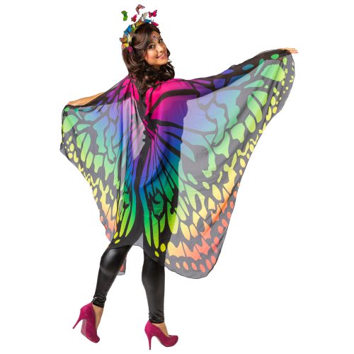 dámská kápě barevný motýl